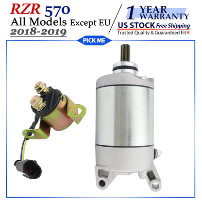 Starter for Polaris RZR 570 (2018–2019) with Relay