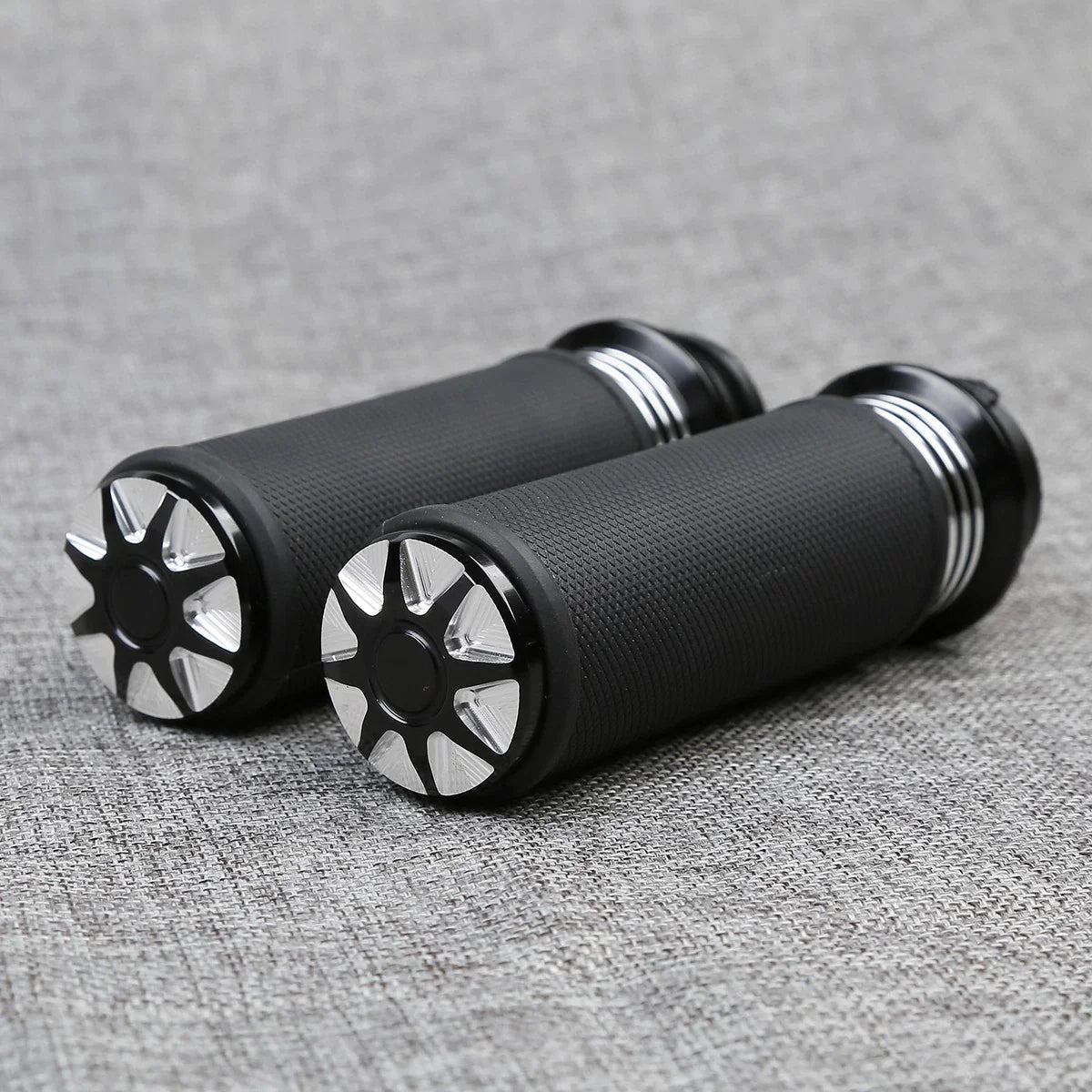 1'' Black CNC Handlebar Hand Grips for Harley Softail FLS FLST (1996–2015)