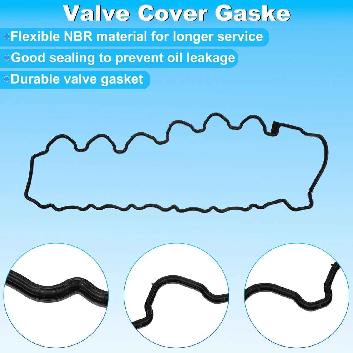 Valve Cover Gasket for Mercedes-Benz S-Class (2005–2013) Black Silicone