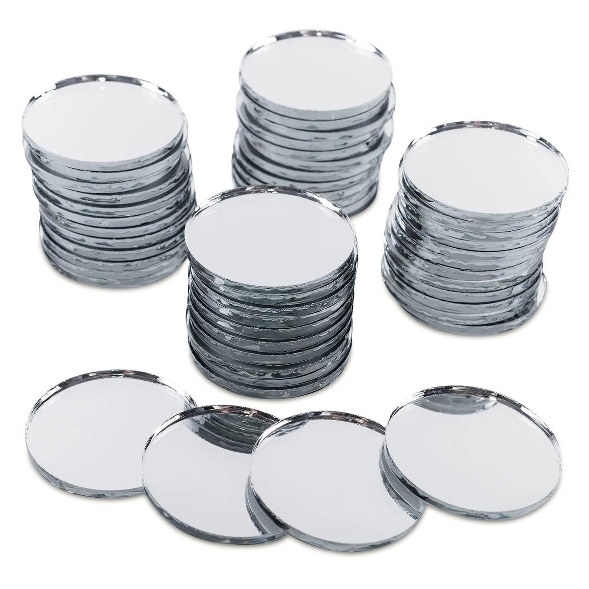 Pack of 50 Mini 1 Inch Small Round Glass for Various Uses