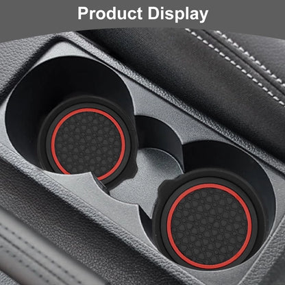 Set of 4 Non-Slip Waterproof Car Cup Holder Coasters for Vehicle