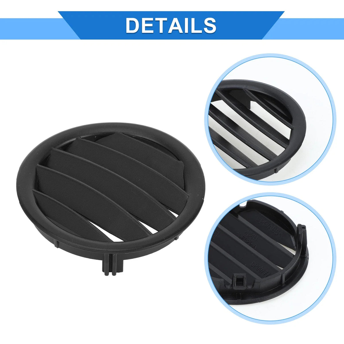 1 Pair Center Dash A/C Outlet for Ford Focus (2005–2007) Black Air Vent Panel