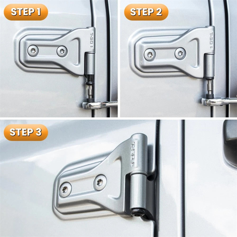 Set of 4 Door Hinge Nuts for Jeep Wrangler JK JKU JL JLU (2007–2020)