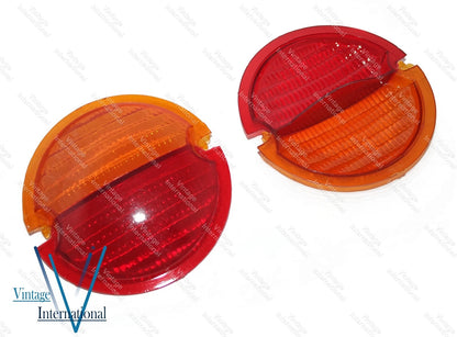Pair Rear Brake Tail Light Lens for Jeep Willys (1941–1965)