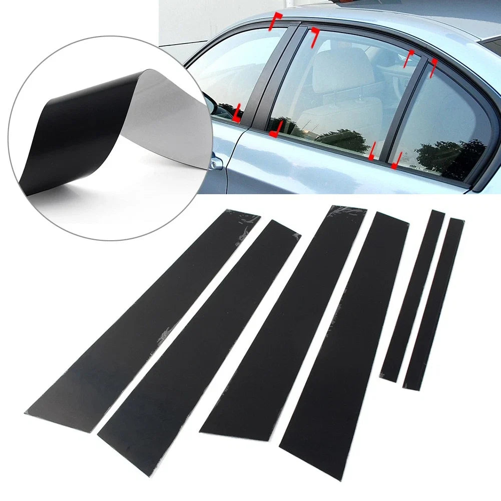 Set of 6 Door Window Pillar Trim Covers for BMW 3 Series E90 (2005–2012)