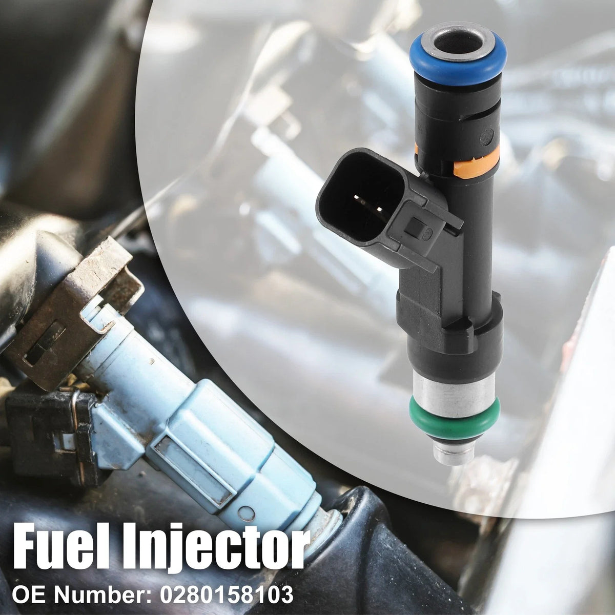 Fuel Injector 0280158103 for Mazda 3 2.0L (2006–2013), Mazda 5 2.3L (2008–2010)