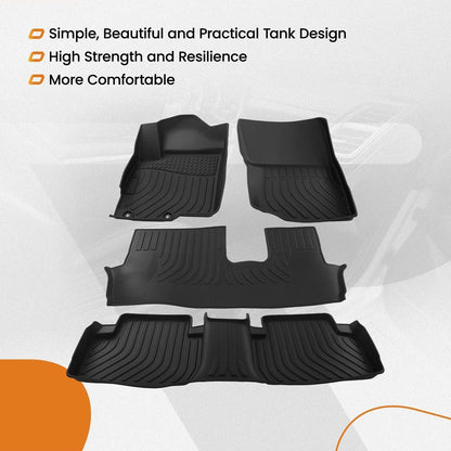 TPE Carpet Floor Mats for Mitsubishi Outlander (2014–2021) Waterproof Anti-Slip