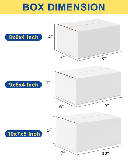 Set of 3 Poever Storage Bins (8x6x4, 9x6x4, 10x7x5) - White