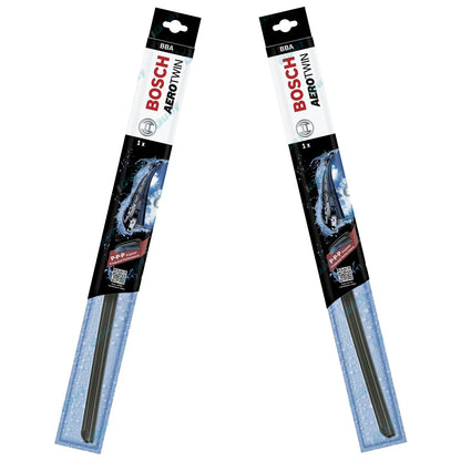 Front Pair Bosch Aerotwin Wiper Blades Set for Nissan Prairie M10 4cyl 1982~1986