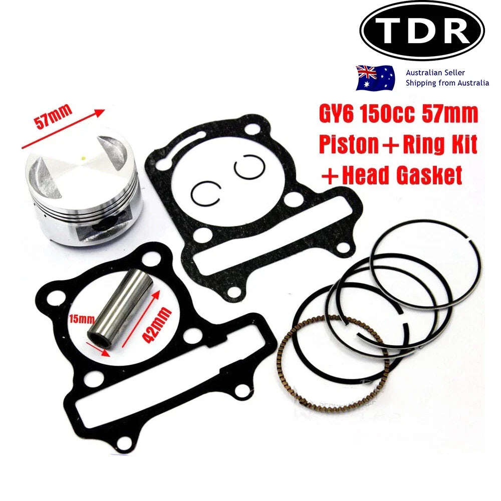 GY6 150cc Engine Cylinder Piston Rings Gasket for Scooter Moped ATV Go Kart