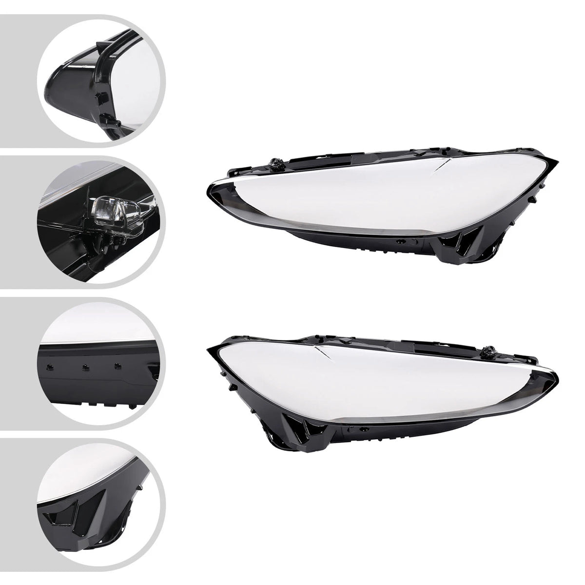 Set of 2 Headlight Clear Lens Covers for BMW 4-Series M4 i4 (2021–2024)