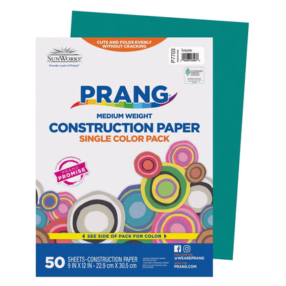 Construction Paper for Prang (Pack of 50) - Turquoise