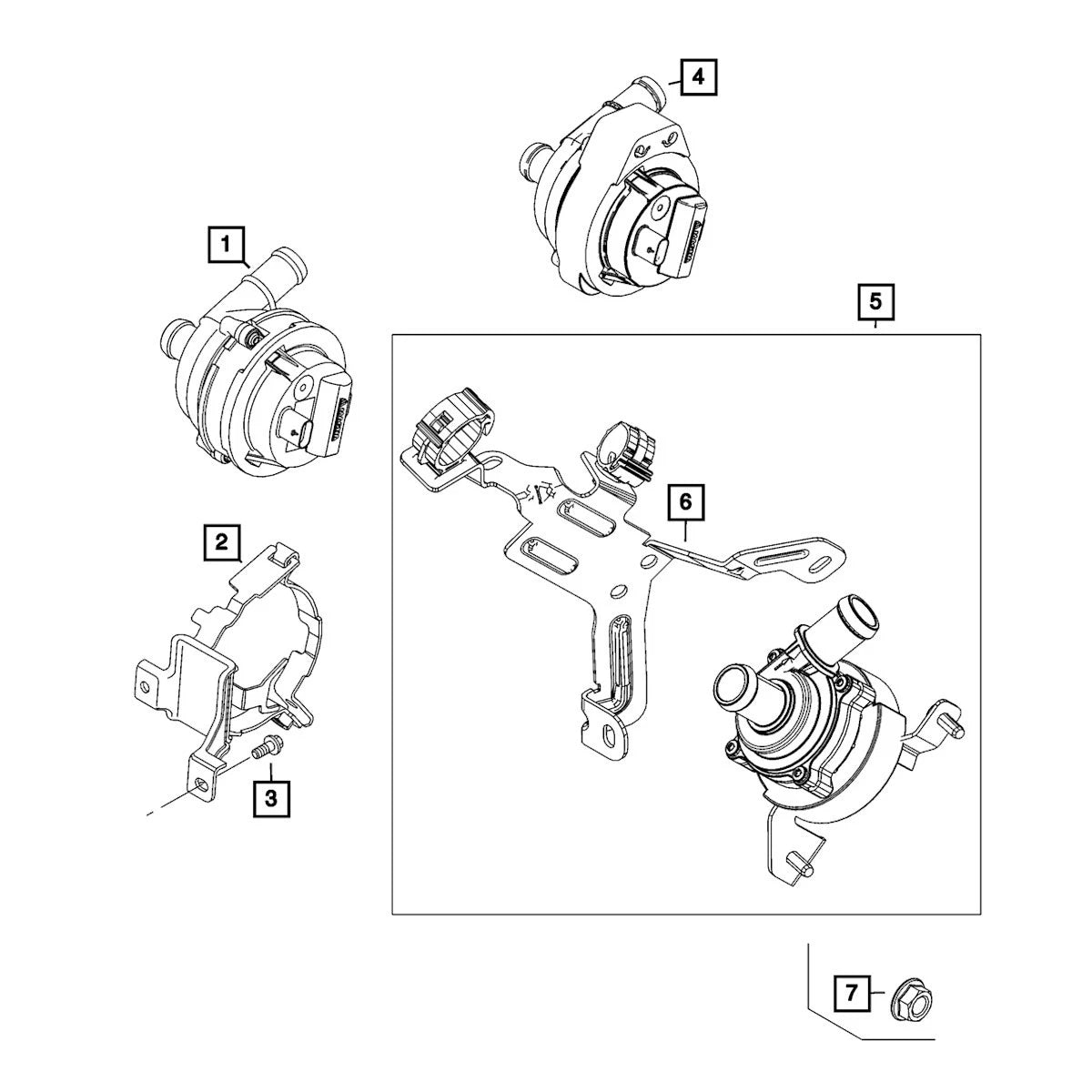 Mopar Water Pump 68457129AA for Alfa Romeo Tonale (2024)
