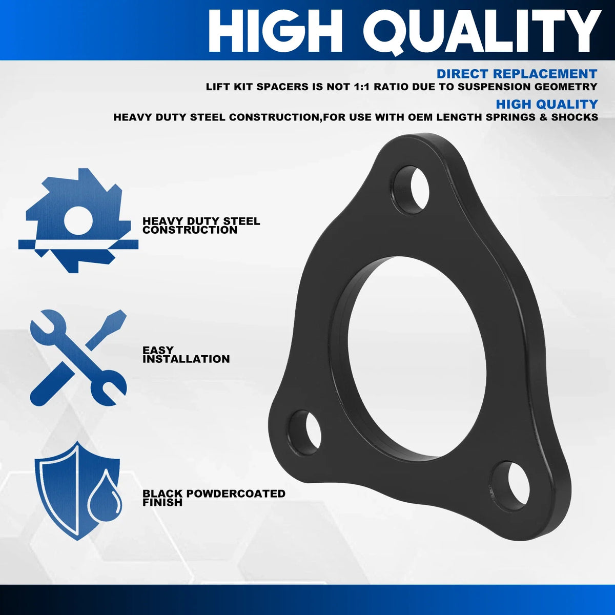 1/2" Front Leveling Upper Strut Mount Lift Kit Spacers for Dodge Ram 1500 (2006–2022)