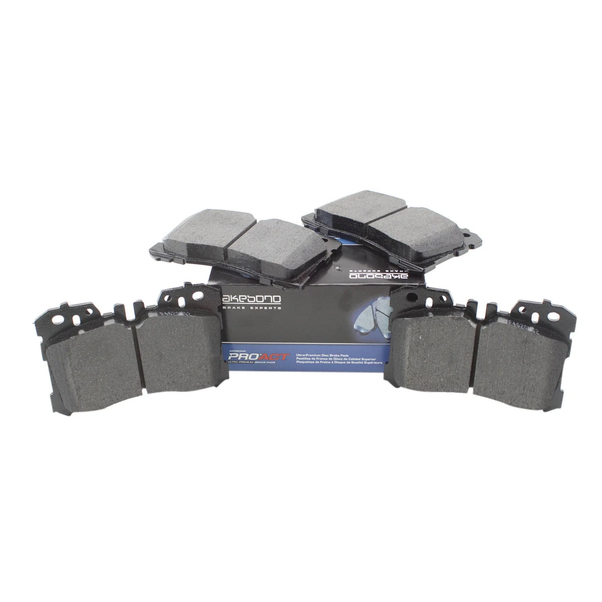 Set of 4 Akebono ProACT Front Ceramic Disc Brake Pads for Lexus LS460 LS600h LS500 (2007–2021)