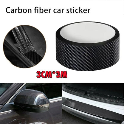 5D Carbon Fiber Glossy Vinyl Scuff Plates for Car Door Sills (Universal)