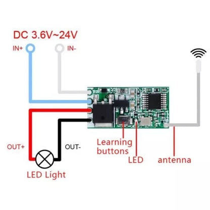 10Pcs Wireless Remote Control Light Switch Module for Various Applications