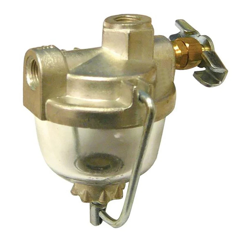 Gas Fuel Sediment Glass Bowl Assembly for Universal (1/8" Pipe Inlet & Outlet)