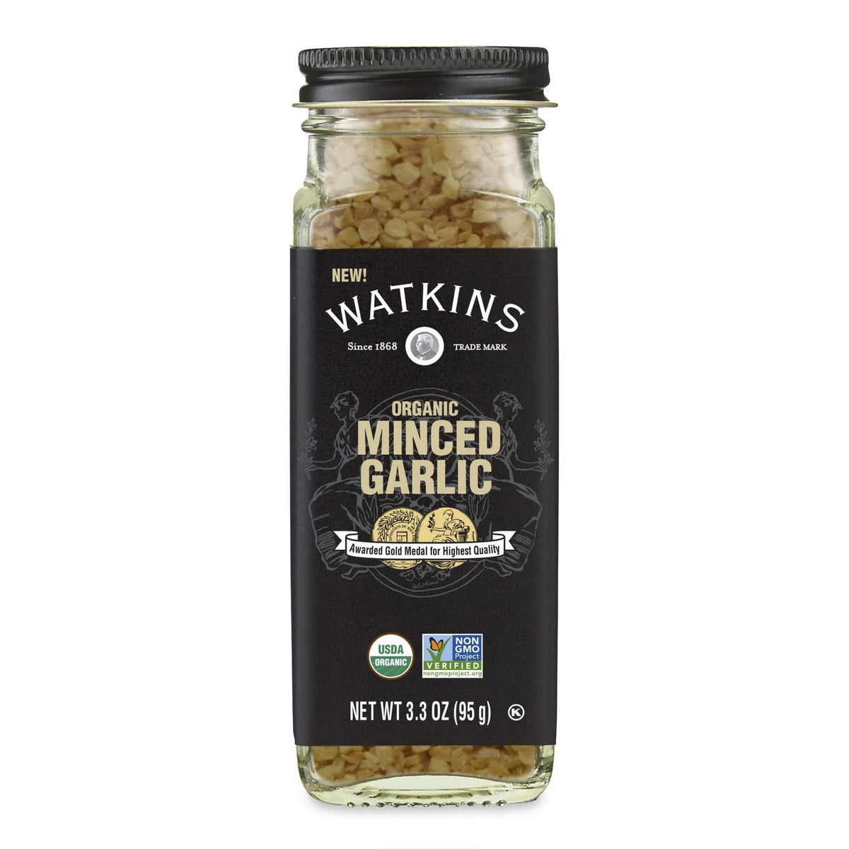 Organic Minced Garlic 3.3 oz for Instant Flavor (USDA Certified NonGMO)