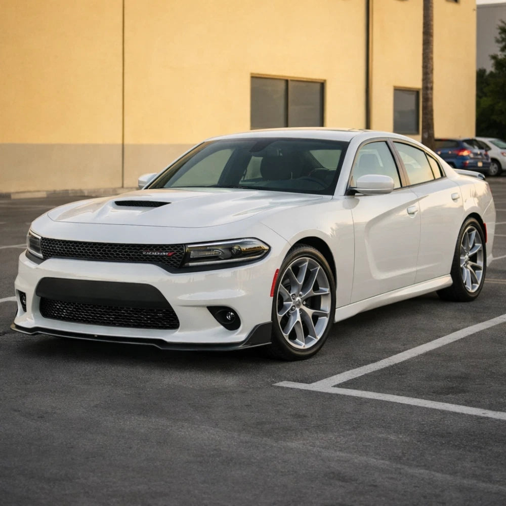 Matte Black ABS Front Bumper Lip for Dodge Charger GT/R/T/Scat Pack (2015–2023)