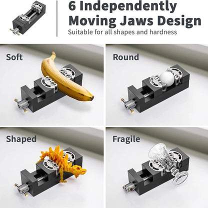 Compact Fractal Vise for Aluminum Body and Stainless Steel Components