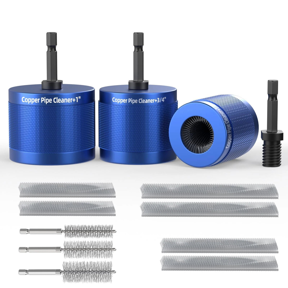 Copper Pipe Cleaner Kit for Various Applications (1/2", 3/4", 1")