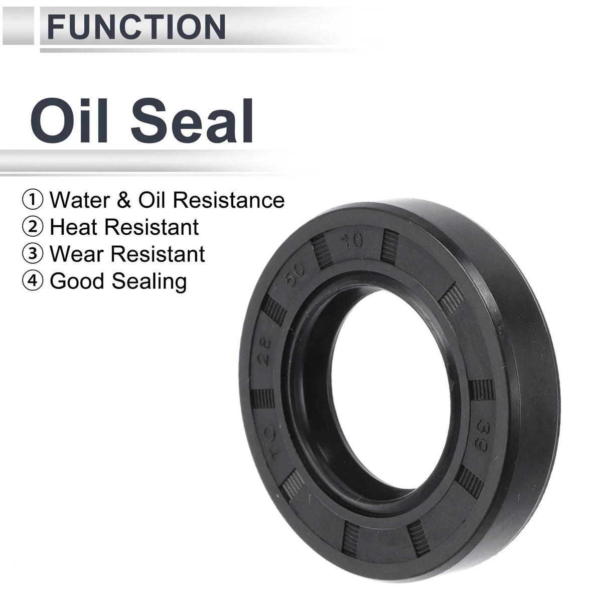 Set of 5 Oil Seal Rotary Shaft Seal TC Ring Nitrile Rubber 28x50x10mm
