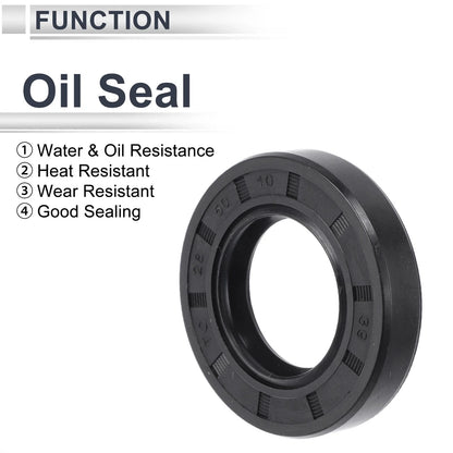 Set of 5 Oil Seal Rotary Shaft Seal TC Ring Nitrile Rubber 28x50x10mm