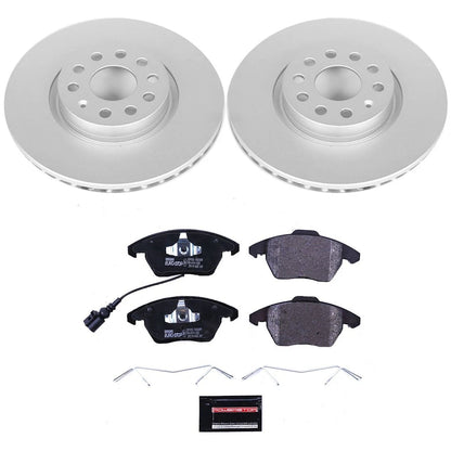 2X Powerstop Brake Disc and Pad Kits for VW Jetta Beetle (2006–2018) ESK2259