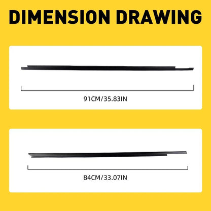 4X Weatherstrip Window Moulding Trim Seal for Ram 1500 2500 3500 (2009–2021)