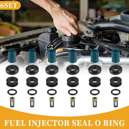 Set of 6 Fuel Injector Seal O Rings for Toyota 3VZE 3.0L (1988–1995)