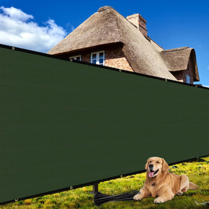 4x50 Heavy Duty Privacy Screen for Outdoor Use - Green 170 GSM HDPE Mesh