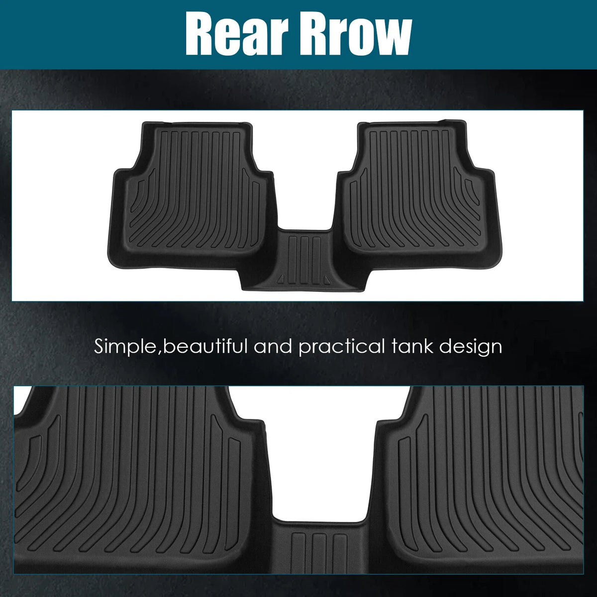 Set of 4 TPE Rubber Floor Mats for Volkswagen Jetta (2019–2023)