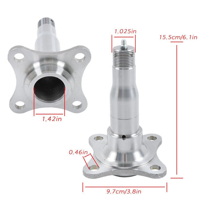 Weld-On 2.375" Round Spindle with Brake Flange for Trailer Axle (1984–1984)