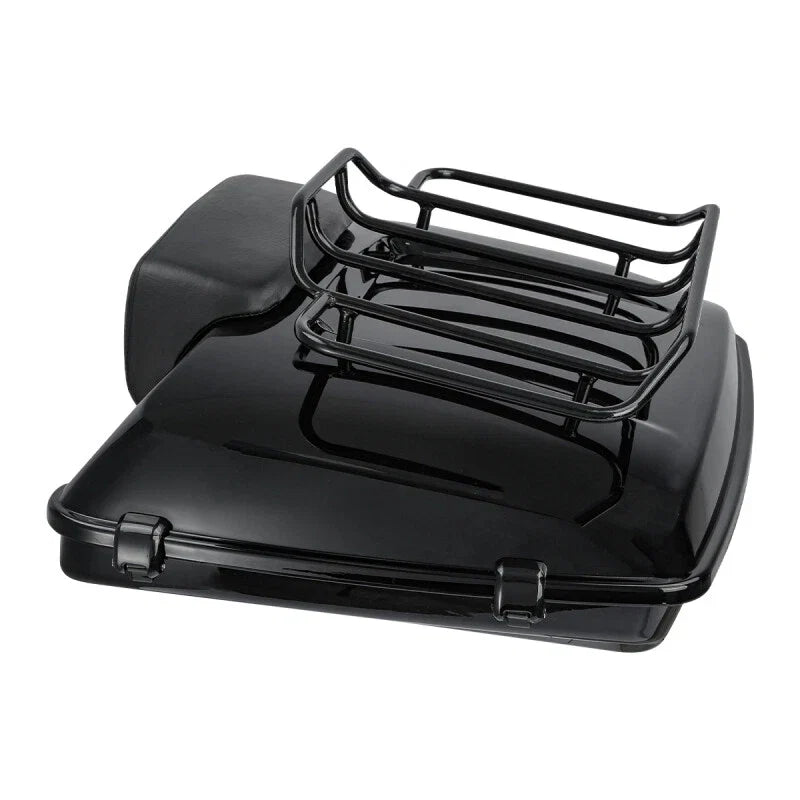 Black Razor Trunk Backrest Mount Base Plate for Harley Electra Glide (2014–2026)