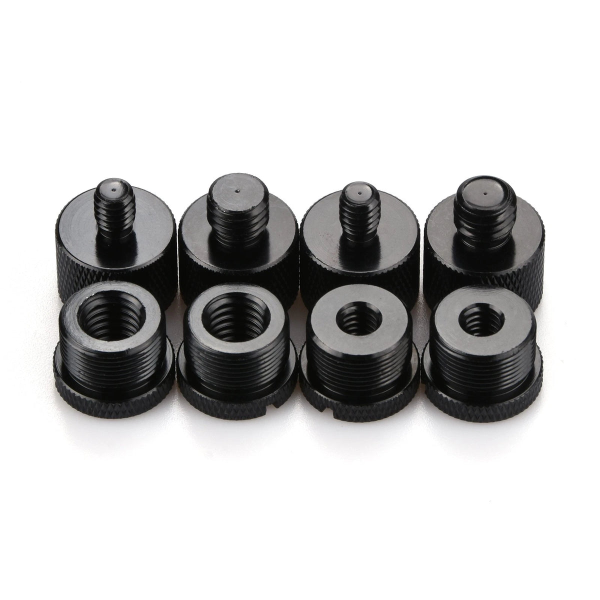 8Pcs Mic Stand Thread Adapter Kit 5/8" Female to 3/8" Male & 1/4" Male