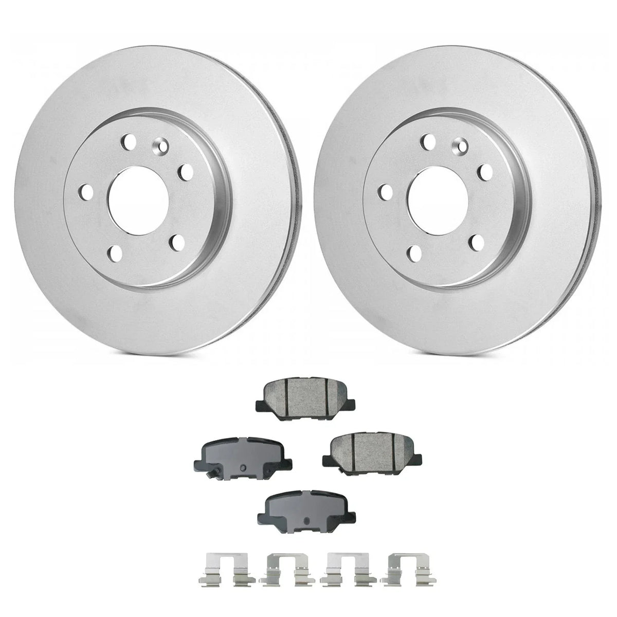 Set of 2 Bosch QuietCast Rear Rotors & Akebono ProACT Pads for Mazda 6 (2003–2021)