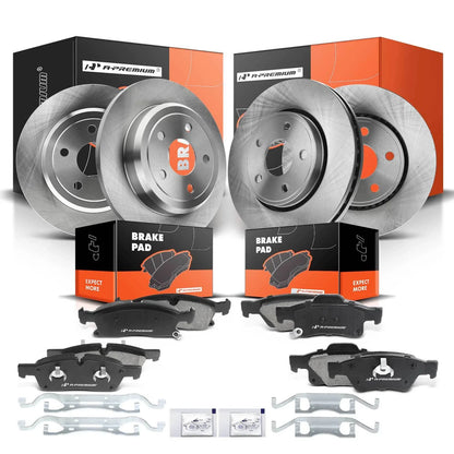 Set of 4 Disc Brake Rotors & Ceramic Pads for Dodge Durango (2011–2020)