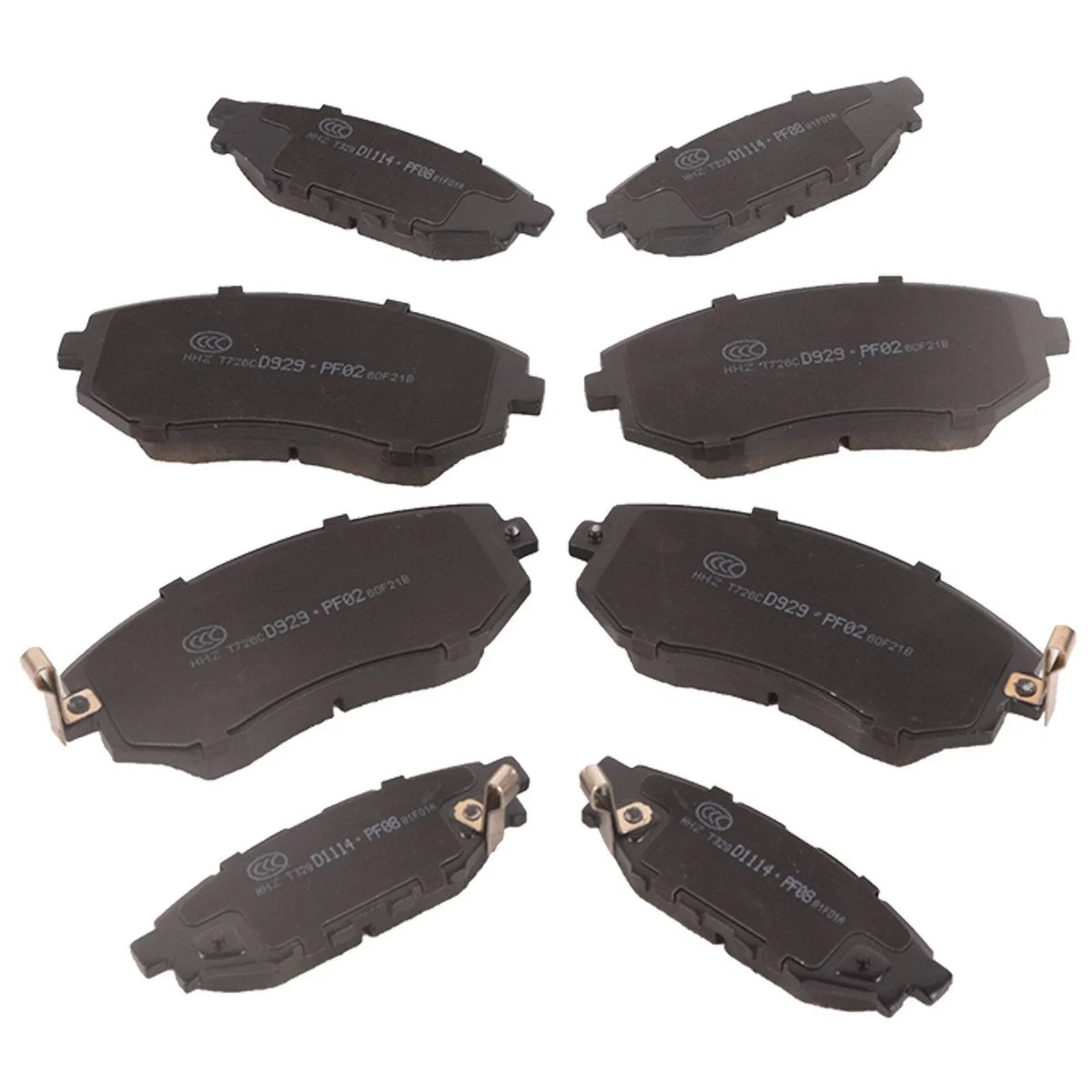 Set of 8 Ceramic Brake Pads for Subaru Forester, Impreza, Legacy, Outback