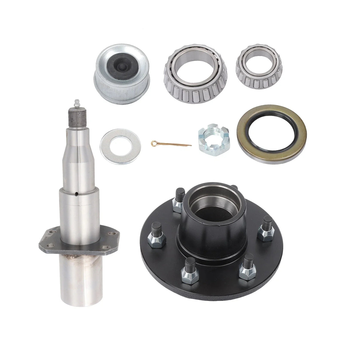 Trailer Hub & Flange with Bearing Kit for 5200lbs Axle (Fits 6 on 5.5)