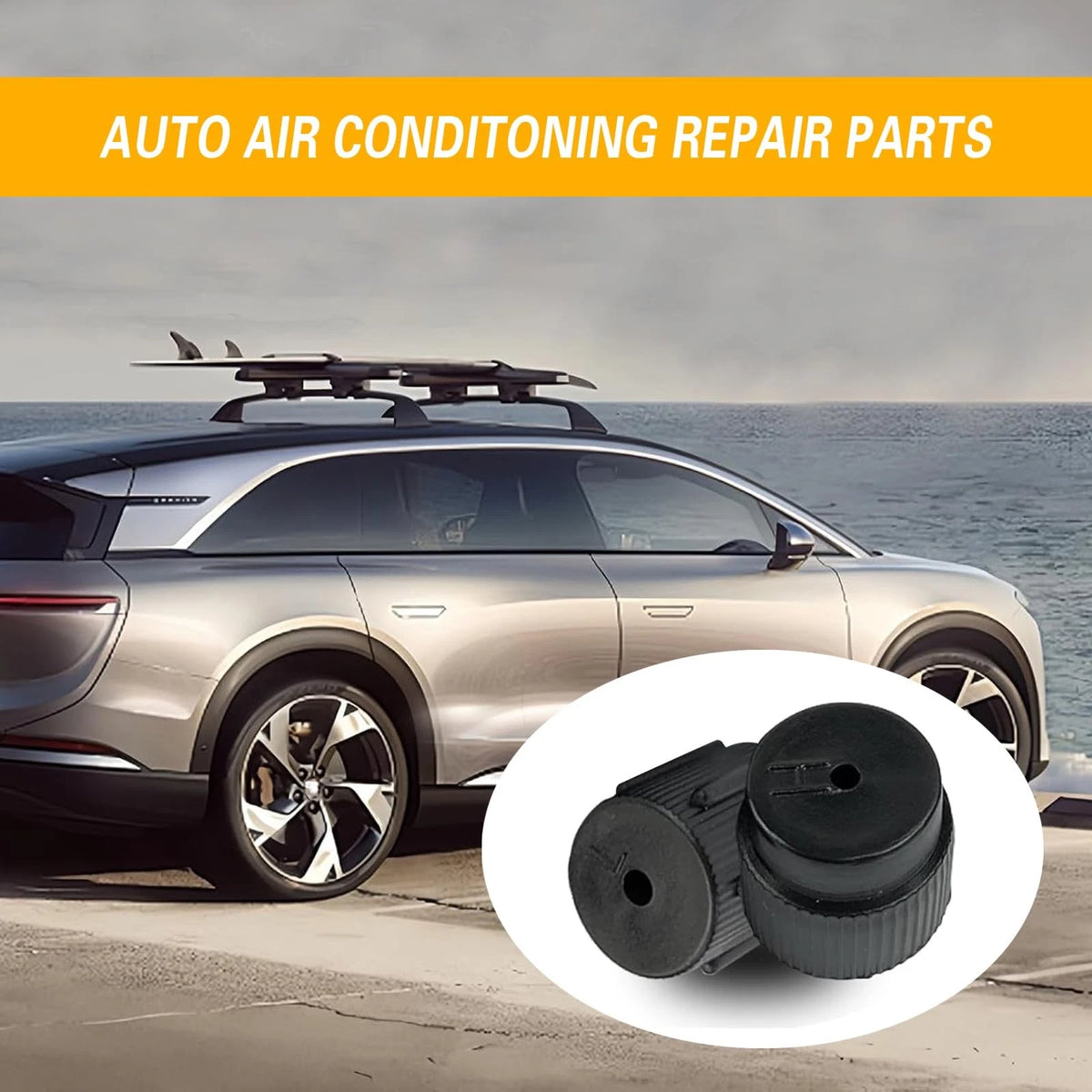 10X A/C Valve Core Caps for Car (R134a)