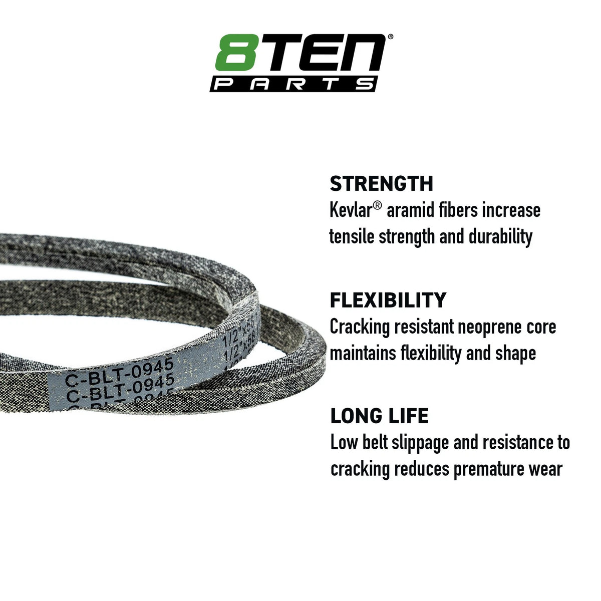 8TEN Kevlar Belt for Snapper RZT26520 RZT27460 (2002648, 02002648P)