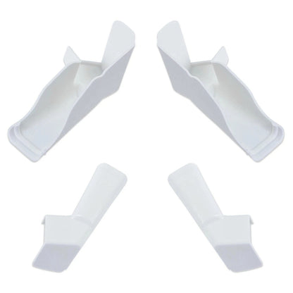 Set of 4 RV Gutter Spout Extensions for Drip Rail - White Long Version