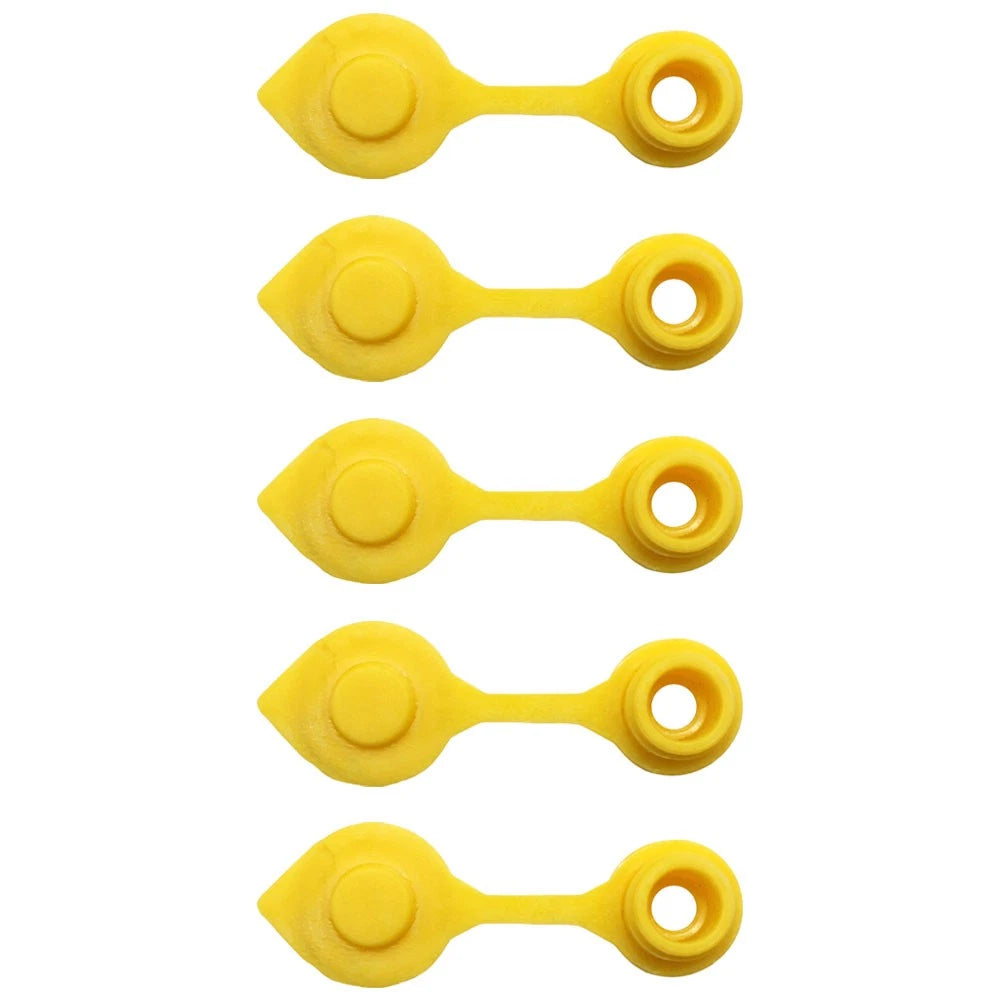 Set of 5 Yellow Vent Caps for Fuel Jug Containers Gas Cans