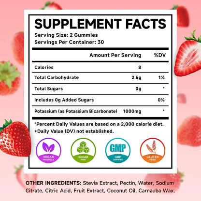 Potassium Gummies 1000mg for Health Supplement (Pack of 1)