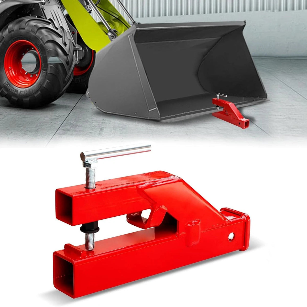 2" Ball Mount Trailer Hitch Receiver for Clamp On Bucket Hitch