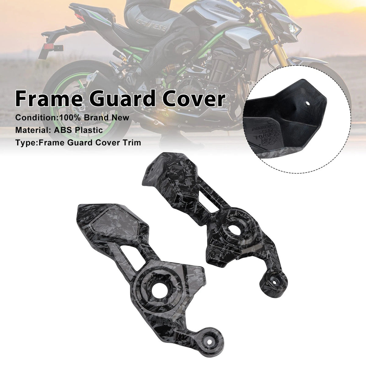 Frame Side Cover Panel Guard for Kawasaki Z900 (2025–2026) M549-A615-FOR