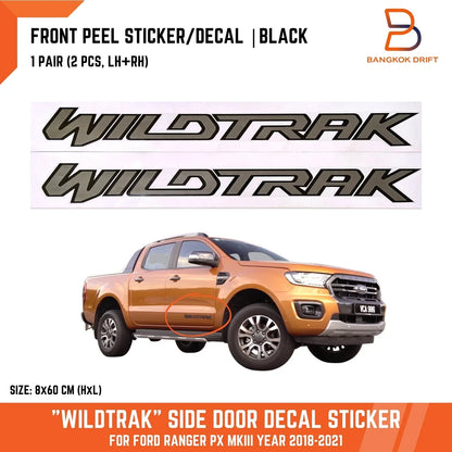 Wildtrak Side Door Decal Sticker for Ford Ranger PX Mk3 (2018-2021)