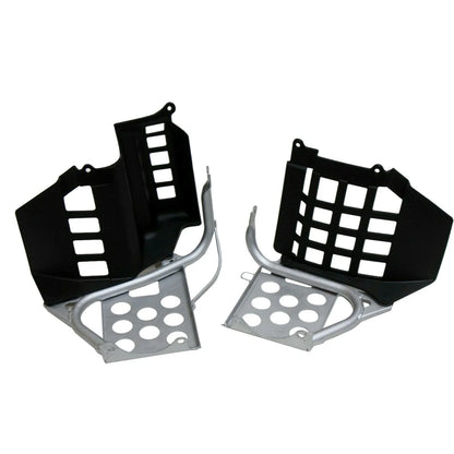 Set of 2 Heel Guard Footrests with Black Nerf Bars for Yamaha Banshee (1987–2006)