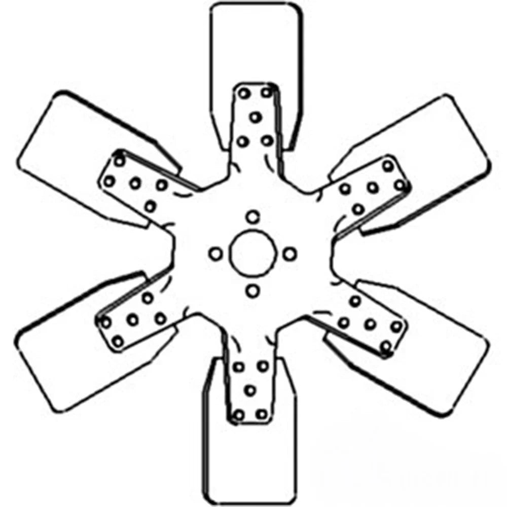 6 Blade Fan for Case-IH Tractor 574, 674, 784, 2500A (Fits 84355C1)